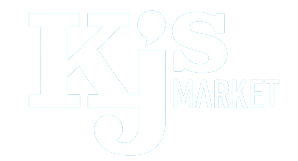 A theme logo of KJ's Market